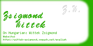 zsigmond wittek business card